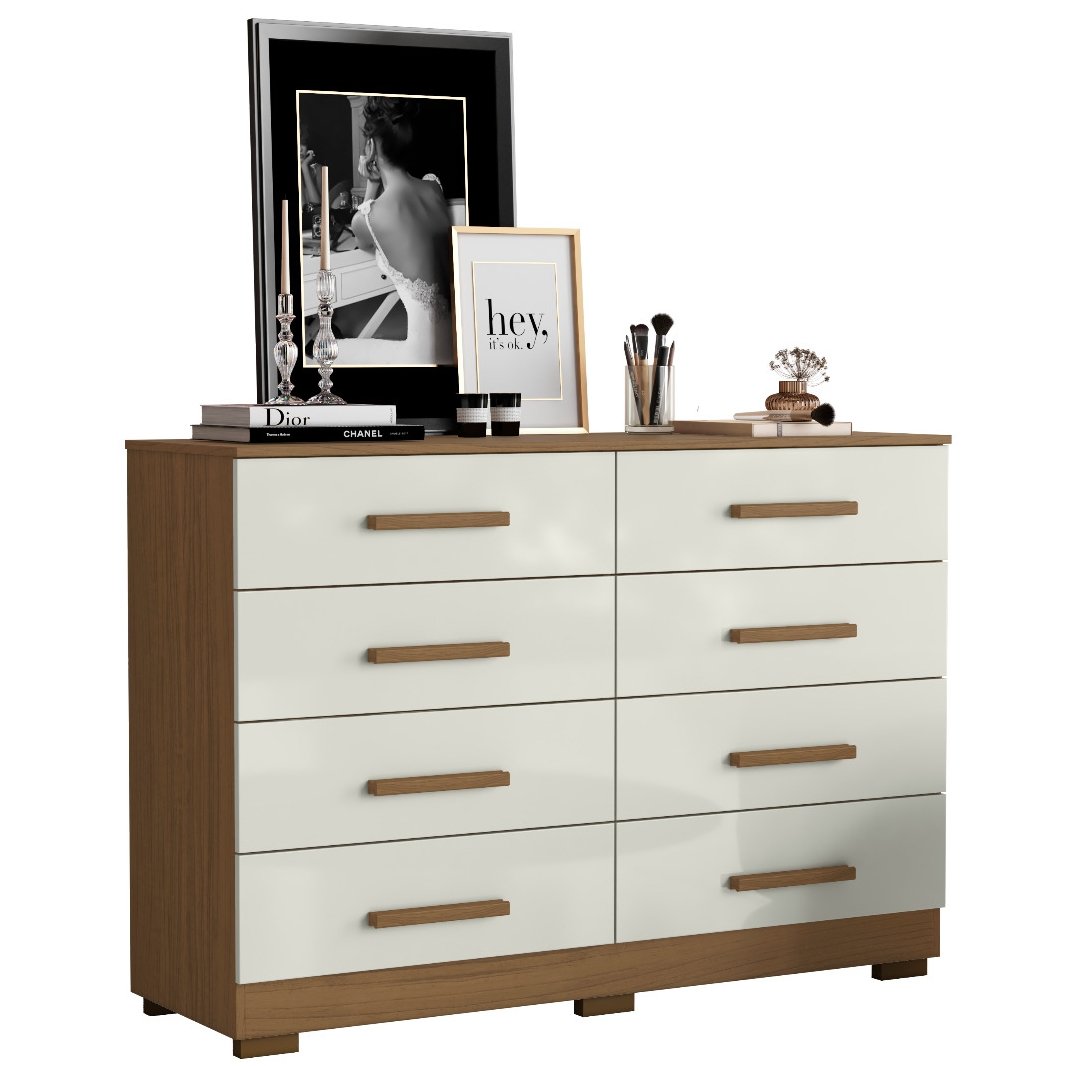 Cômoda 8 Gavetas Atacama/Off White - ARAMÓVEIS - Imagem 3