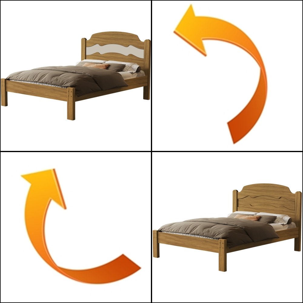 Cama Casal/Viúva Íris Nature/Off White/Nature – MADEC/VJ MÓVEIS - Imagem 4