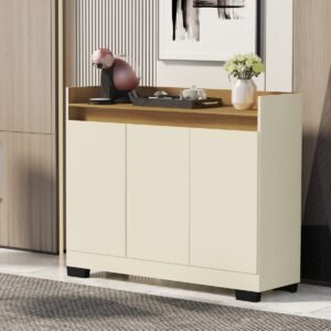 Buffet 3 Portas Real Pérola/Mel - MÓVEIS PRIMUS