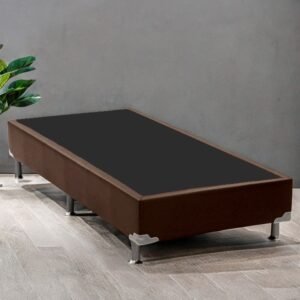 Base Box Solteiro Simples Corino Marrom – ALTO NÍVEL CAMAS E COLCHÕES