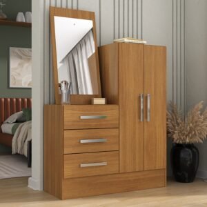 Cômoda 3 Gavetas 2 Portas Dunas 50CO2326 Cinamomo - RODIAL MÓVEIS