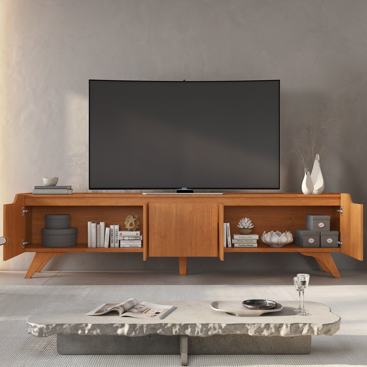 Rack até 75" Atenas 220 Naturale - MAVAULAR - Imagem 3