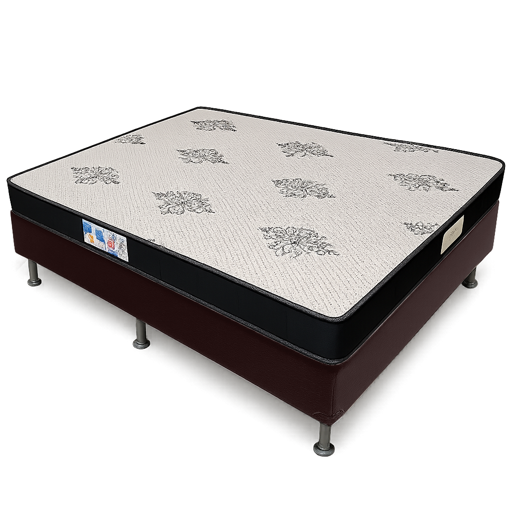 Colchão Casal Light D20 + Base Box Simples Corino Marrom – ECOTEC + ALTO NÍVEL CAMAS E COLCHÕES - Imagem 2