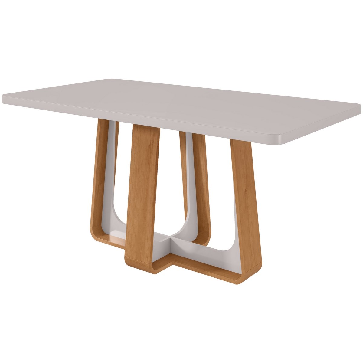 Mesa Sintonia (Tampo Maxi) 170 Amêndoa Clean/Off White - LOPAS - Imagem 4