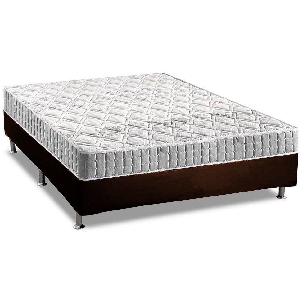 Colchão Casal Orthosono D33 + Base Box Simples Corino Marrom – ANJOS + ALTO NÍVEL CAMAS E COLCHÕES - Imagem 2