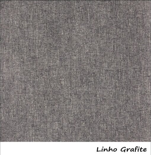 Mesa Londrina 120 Canto Copo Imbuia/Off White com 4 Cadeiras Jade Linho Grafite – RUFATO - Imagem 2