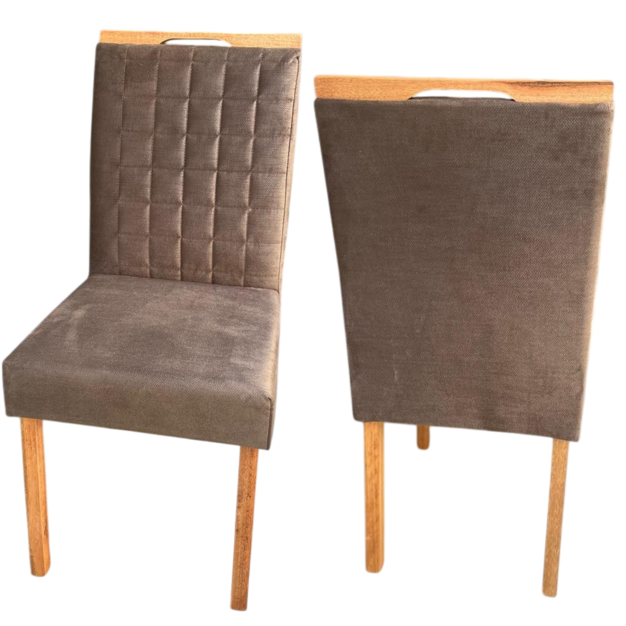 Kit 2 Cadeiras Pandora 01 Imbuia Mel/Veludo Marrom 134 - CARVALHO DECOR - Imagem 5