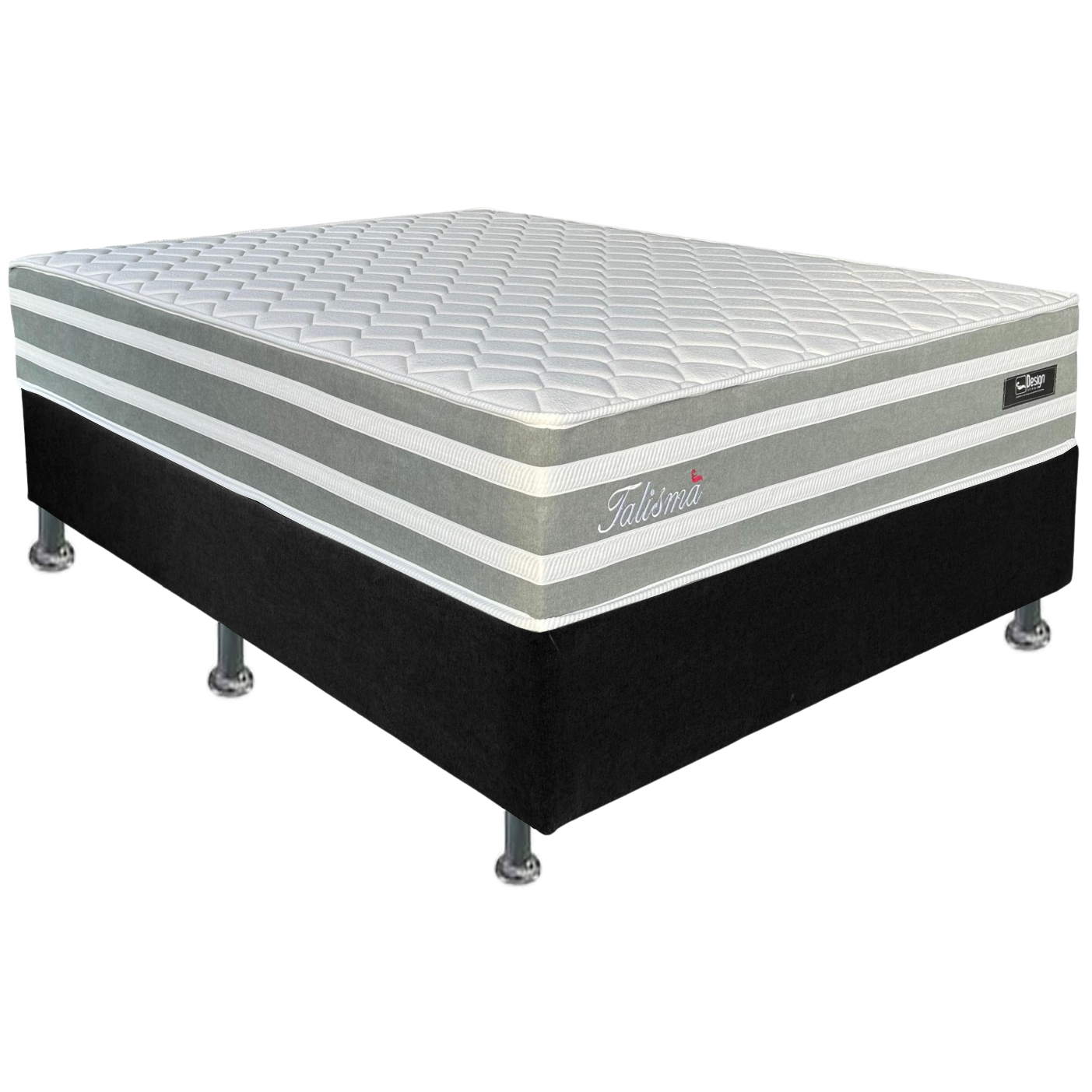 Colchão Casal Talismã D28 + Base Box Simples Corino Preto – DESIGN COLCHÕES + ALTO NÍVEL CAMAS E COLCHÕES - Imagem 2