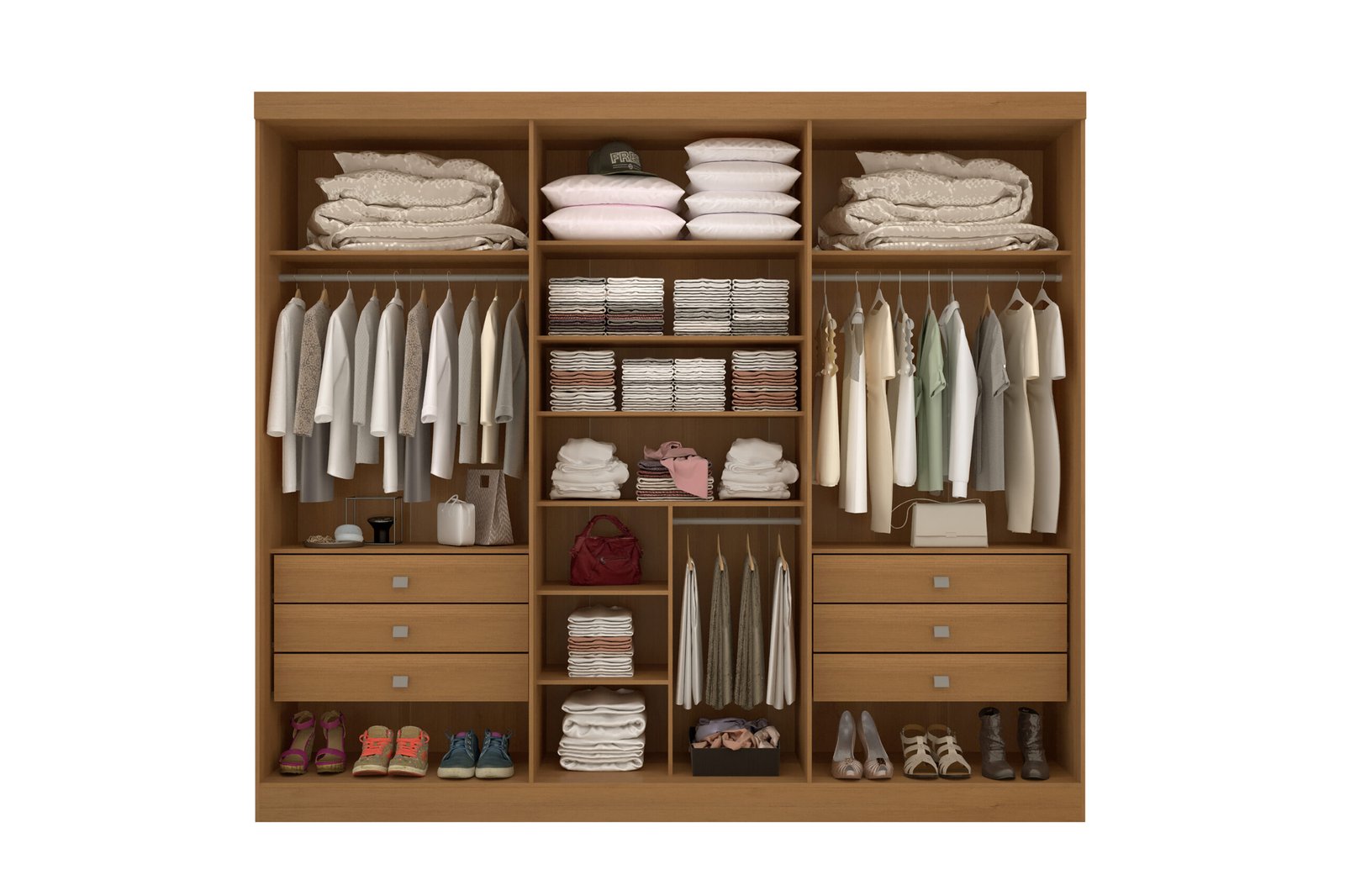 Guarda-Roupa 6 Portas Da Vinci 2,75 m Cinamono - D'DORO MÓVEIS - Imagem 2