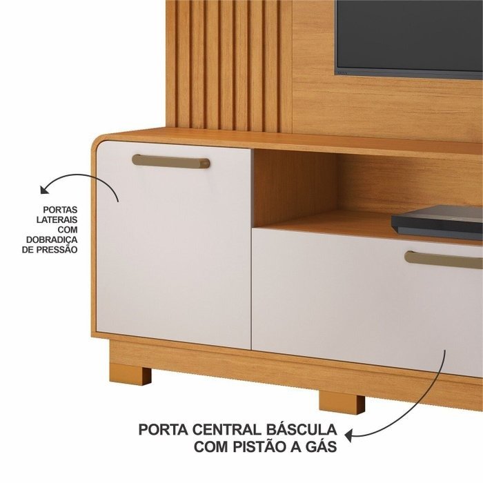 Home até 65" Apego Cinamono/Off White - JCM MOVELARIA - Imagem 6