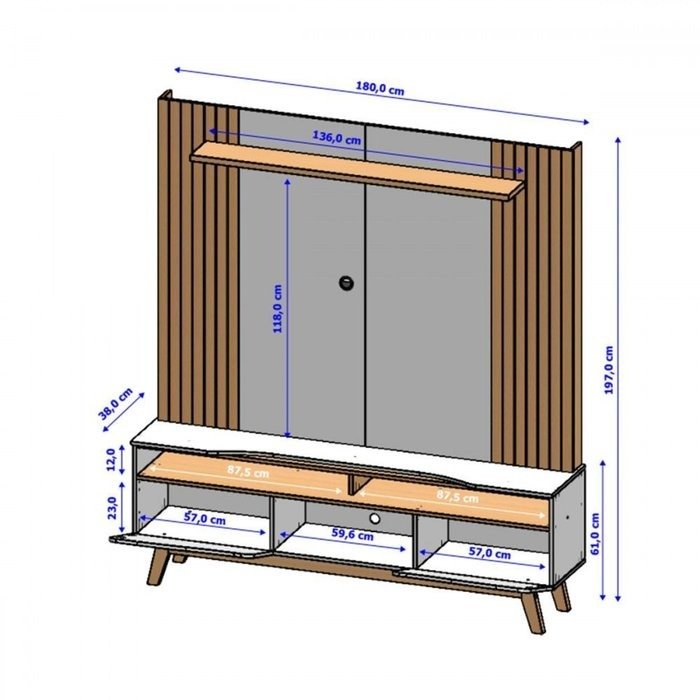 Home até 75" Atalaia Naturale/Off White - BECHARA - Imagem 3