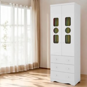 Guarda-Roupa 2 Portas Tedy Branco Brilho - PEROBA MÓVEIS