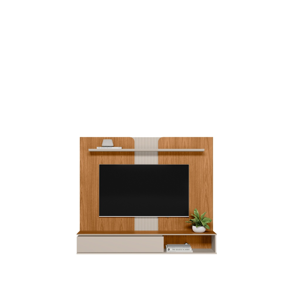 Painel Home até 65" Friburgo Nature/Off White - LINEA BRASIL - Imagem 12