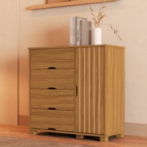 Cômoda 4 Gavetas com Sapateira Bela Nature - MADEC/VJ MÓVEIS
