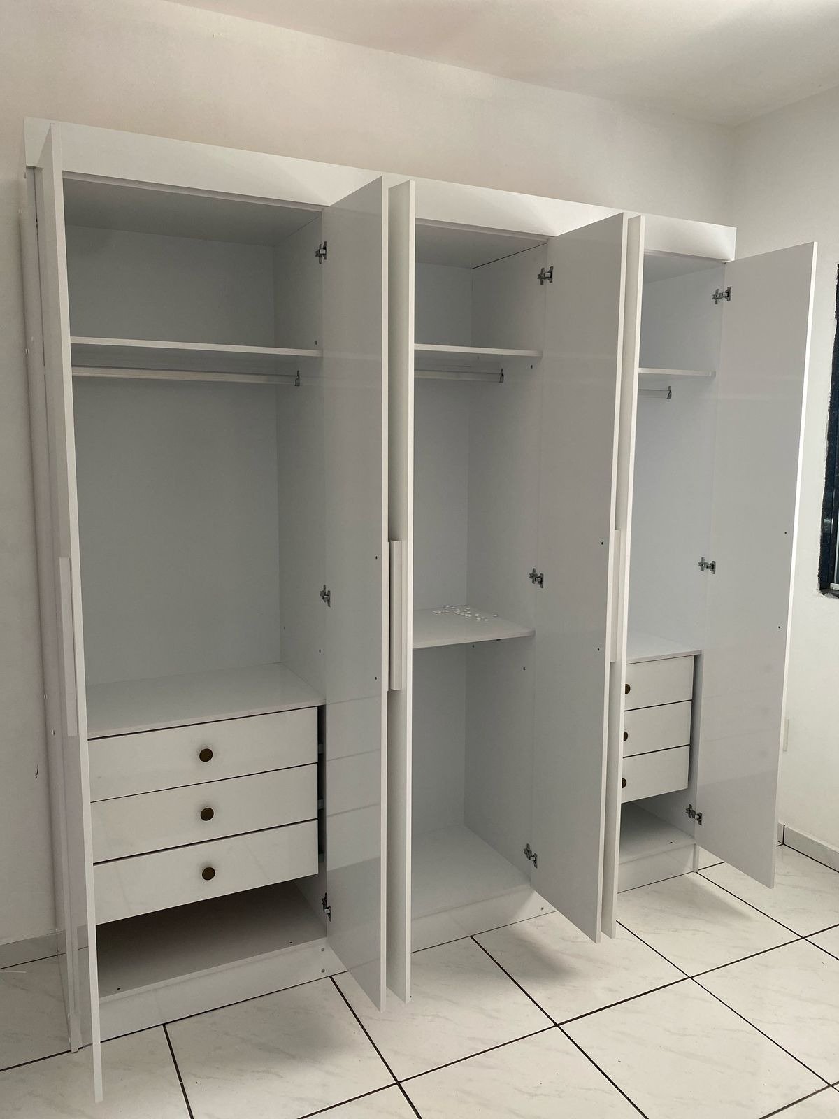 Guarda-Roupa 6 Portas Colibri 2,06 m Branco – D’DORO MÓVEIS - Imagem 2