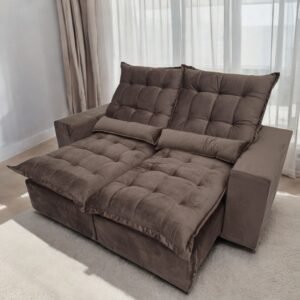 Sofá Retrátil e Reclinável Porto Belo/Kauã 1,80 m Marrom - IMPÉRIO ESTOFADOS(PROMOÇÃO)