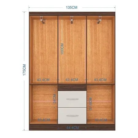 Guarda-Roupa 6 Portas Milão 1,35 m Branco - POQUEMA - Imagem 4