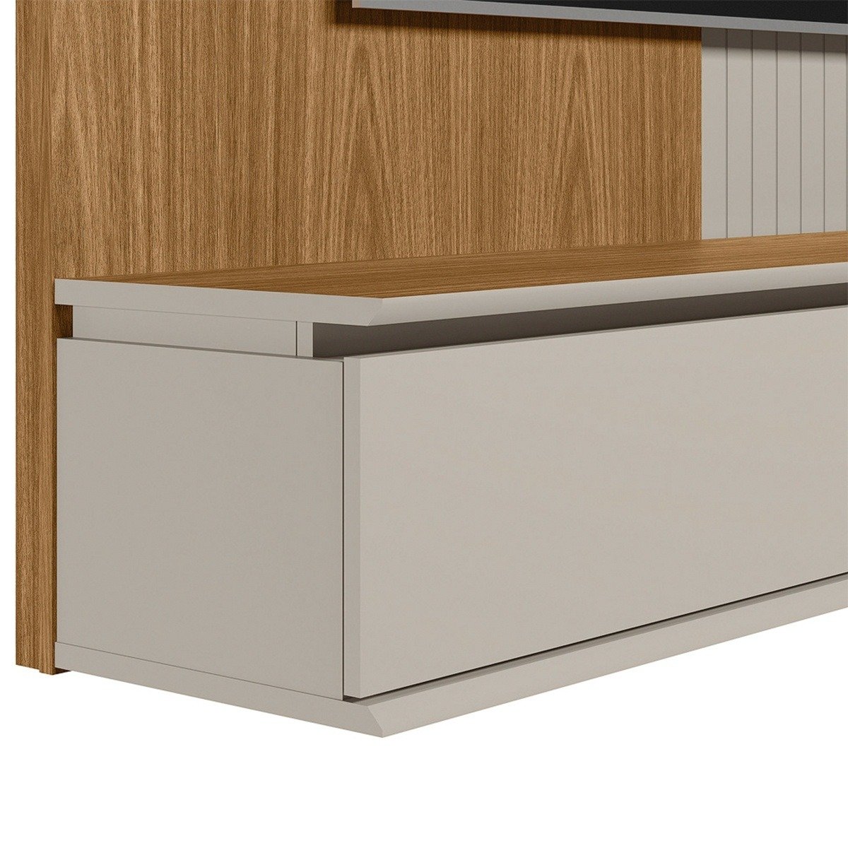 Painel Home até 65" Friburgo Nature/Off White - LINEA BRASIL - Imagem 8