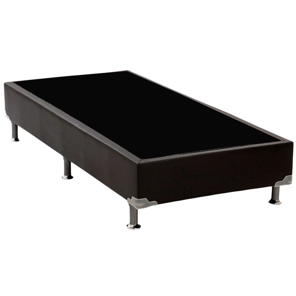 Base Box Solteiro Simples Corino Preto – ALTO NÍVEL CAMAS E COLCHÕES - Imagem 2