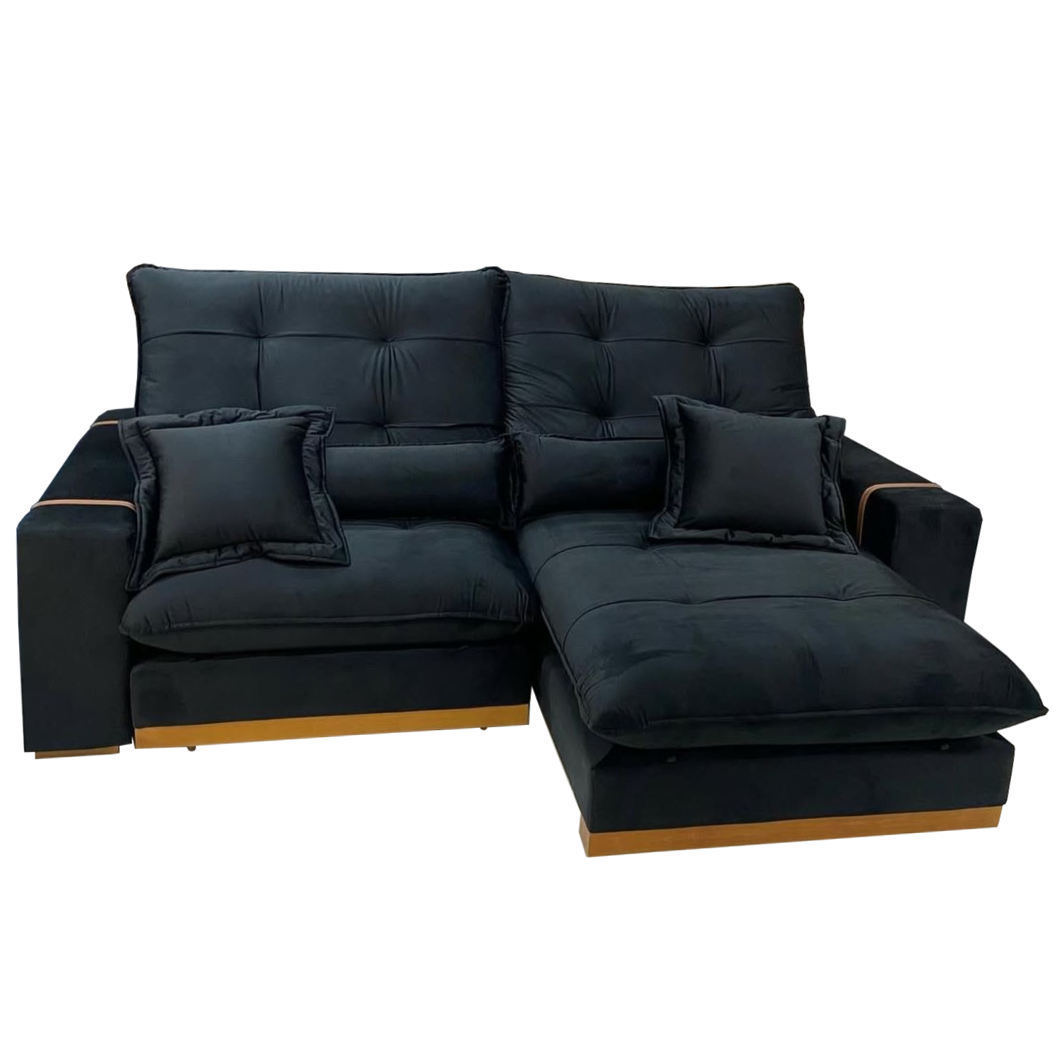 Sofá Retrátil e Reclinável Arthur/Toronto 2,30 m Preto 4062 – D’VITRINE ESTOFADOS - Imagem 4