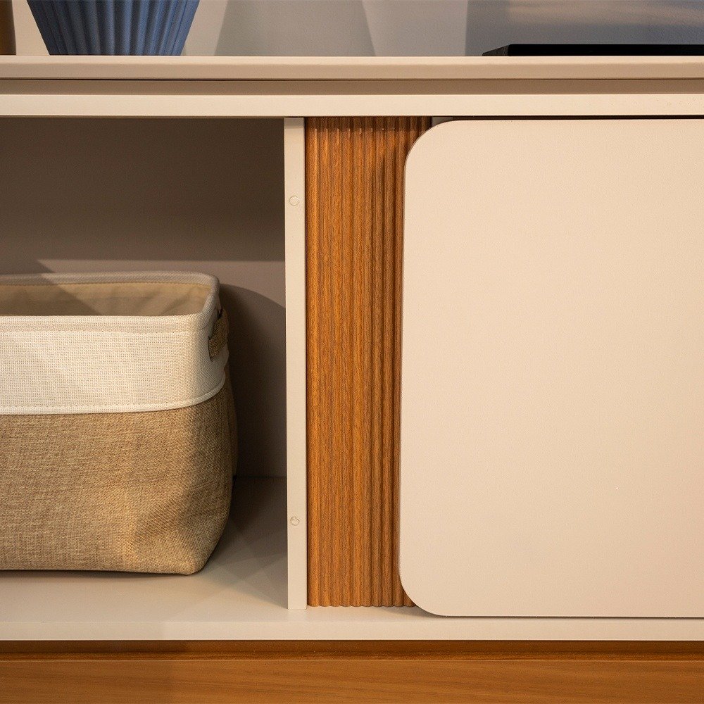 Rack até 70" Istambul Nature/Off White - LINEA BRASIL - Imagem 6