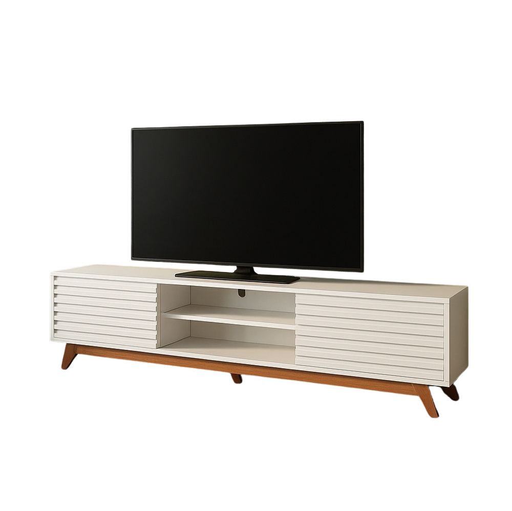 Rack até 60" R515 Off White/Freijó - DALLA COSTA - Imagem 4