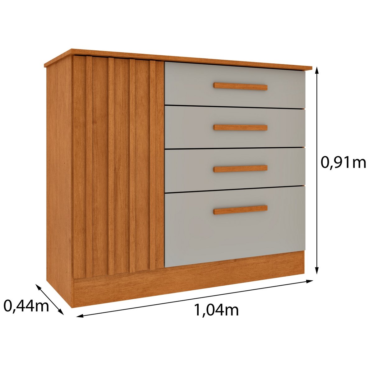 Cômoda Guarani/Chade Ripado Cinamono/Off White - TCIL - Imagem 4