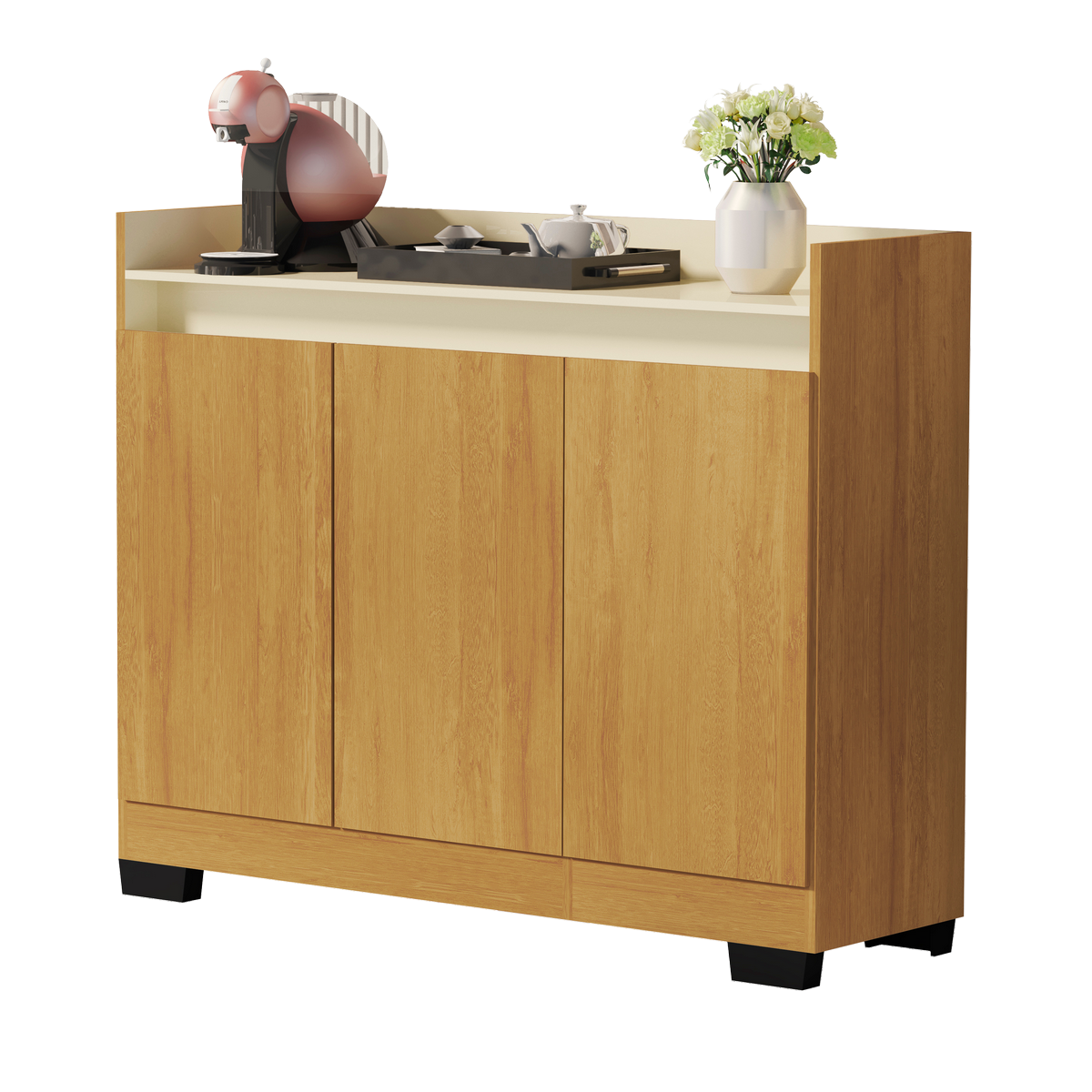 Buffet 3 Portas Real Mel/Pérola - MÓVEIS PRIMUS - Imagem 3