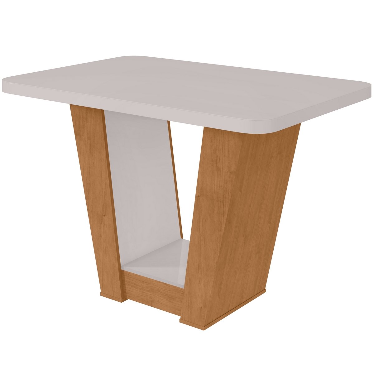 Mesa Apogeu (Tampo Maxi) 120 Amêndoa Clean/Off White - LOPAS - Imagem 4