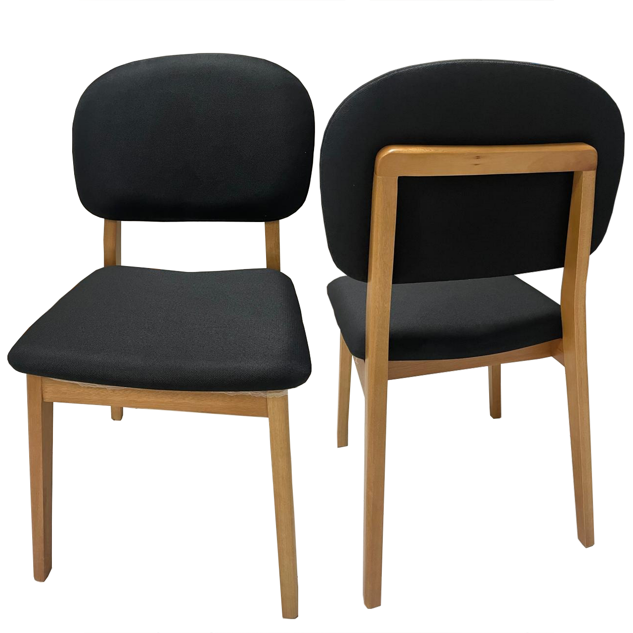 Kit 2 Cadeiras Gaya Mel/Linho Preto 09 - J SILVA MÓVEIS - Imagem 5