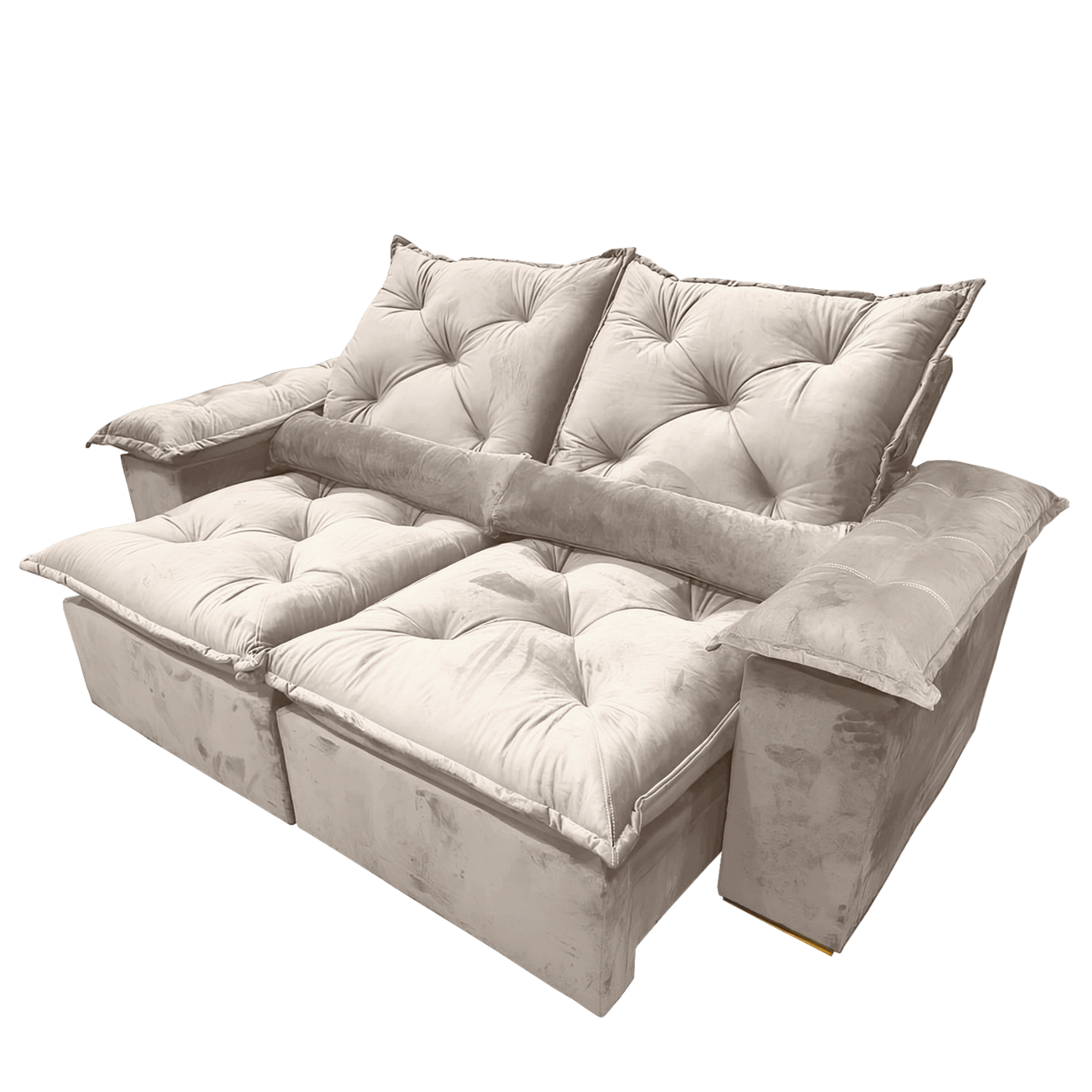 Sofá Retrátil e Reclinável Grécia 2,00 m Bege - QUINE ESTOFADOS - Imagem 2