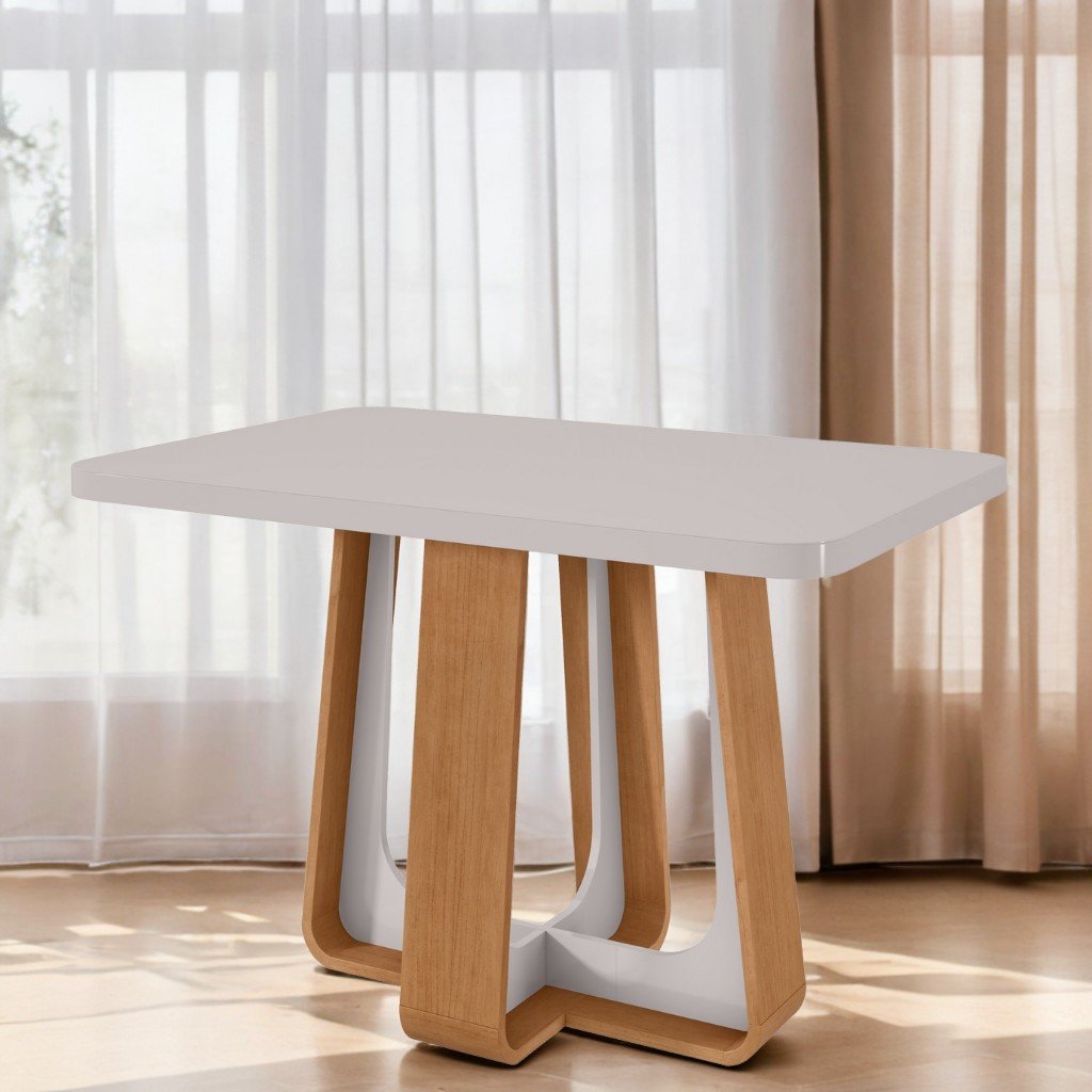 Mesa Sintonia (Tampo Maxi) 120 Amêndoa Clean/Off White - LOPAS