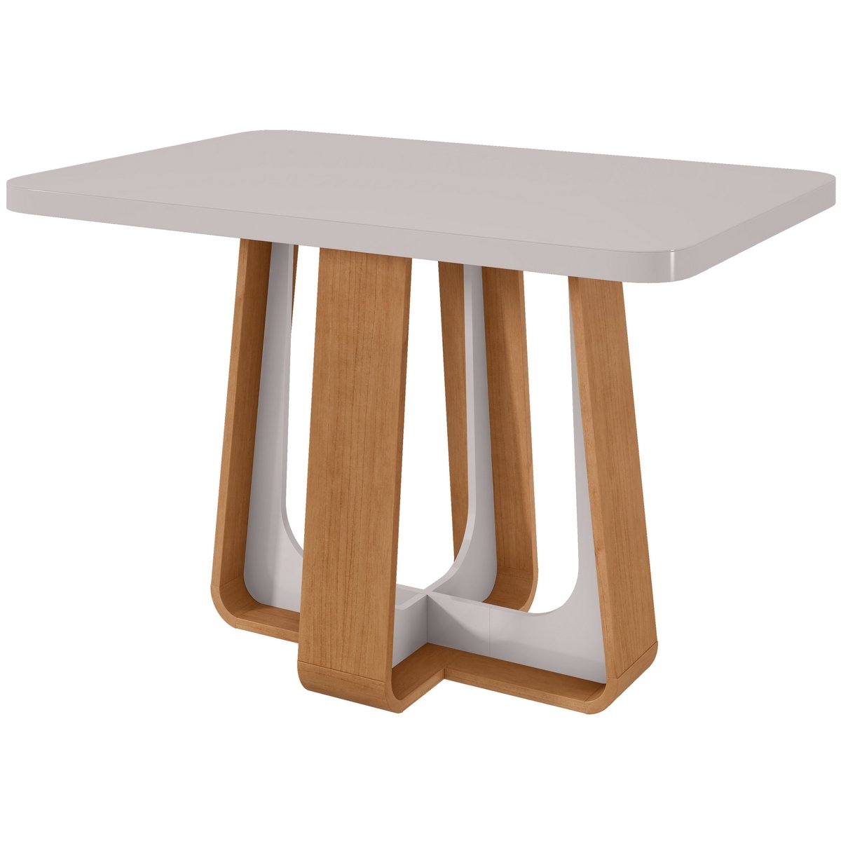 Mesa Sintonia (Tampo Maxi) 120 Amêndoa Clean/Off White - LOPAS - Imagem 4