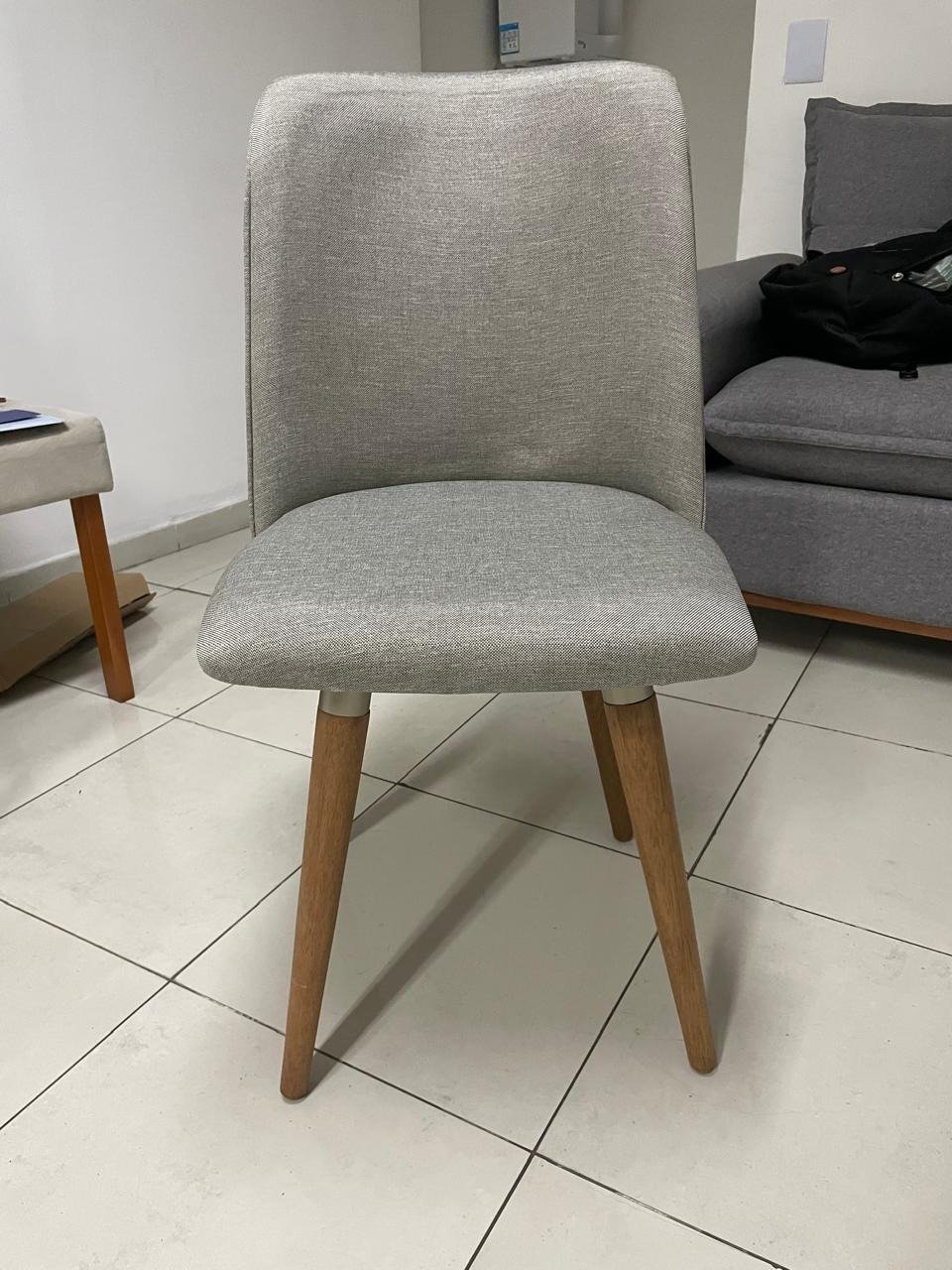 Kit 2 Cadeiras Giratória Dakota M2 (Carbono linked 35) Linho Cinza Grafite - MÓVEIS PROVÍNCIA - Imagem 3