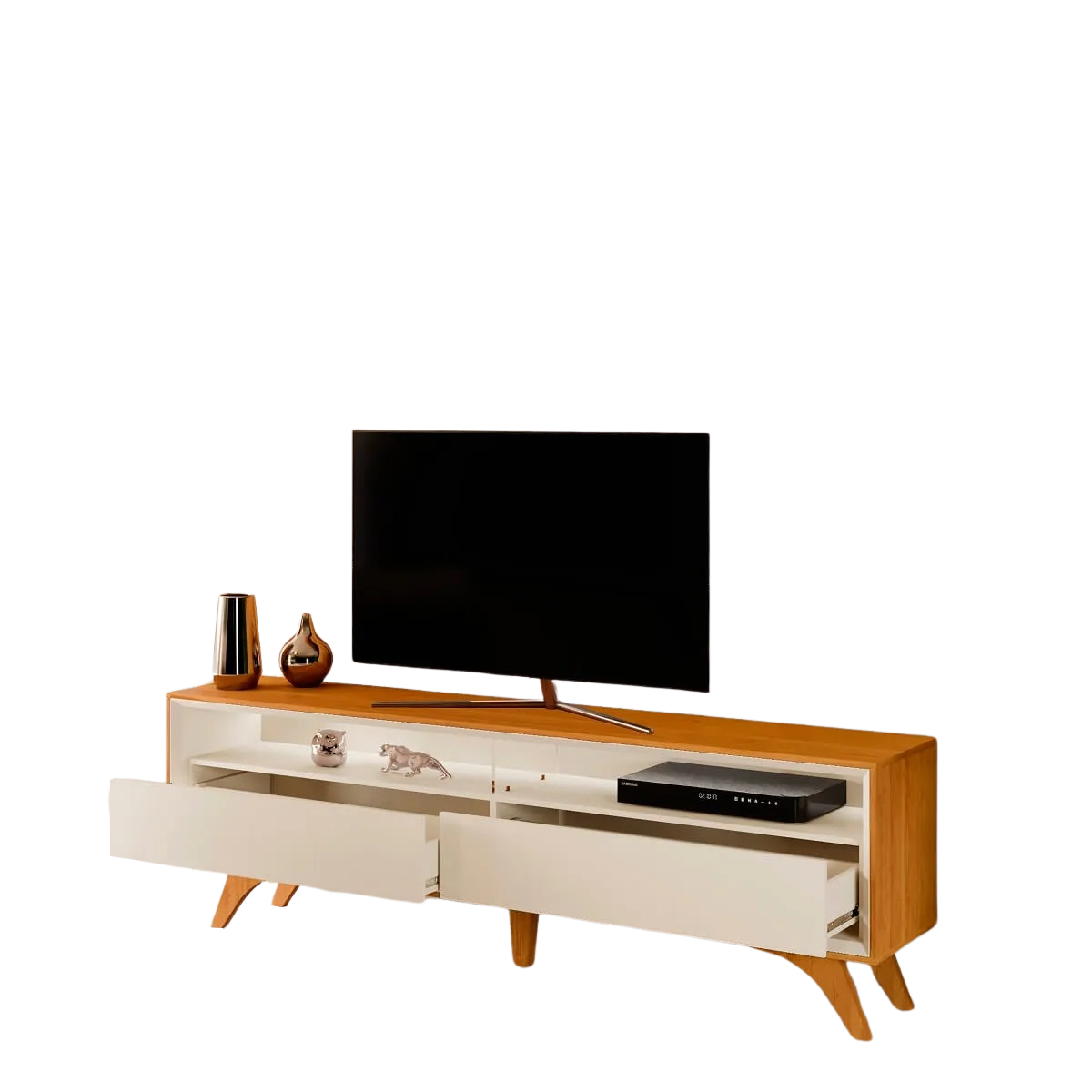 Rack até 75" Viena Naturale/Off White - MAVAULAR - Imagem 4