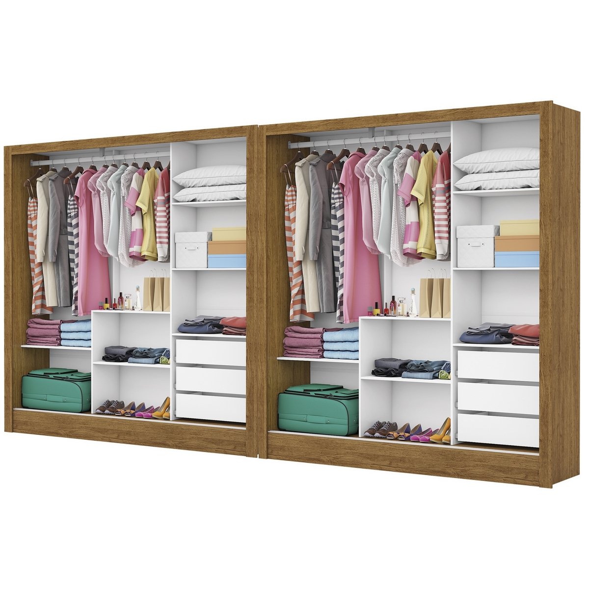 Closet Dubai/Santiago 1,79 m x 1,79 m Cinamono – CARIOCA MÓVEIS - Imagem 4