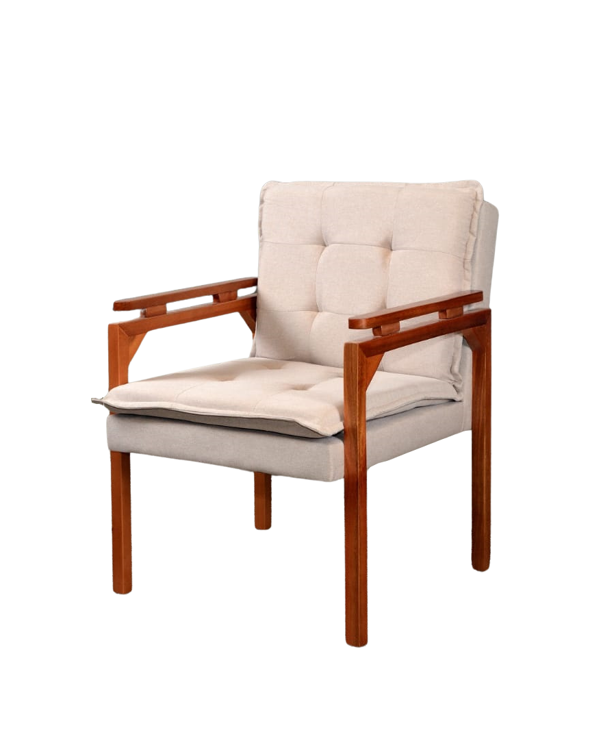 Poltrona Belíssima Linho Bege - JOSEBE DECOR - Imagem 5