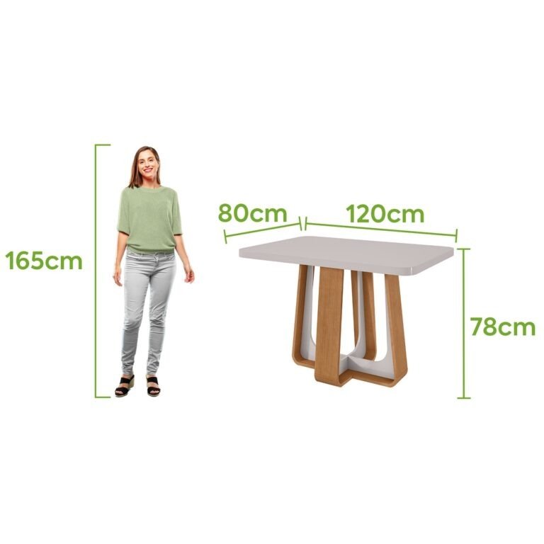 Mesa Sintonia (Tampo Maxi) 120 Amêndoa Clean/Off White + 4 Cadeiras Priscila Veludo Marrom 1015 – LOPAS + AVALON DECOR - Imagem 5