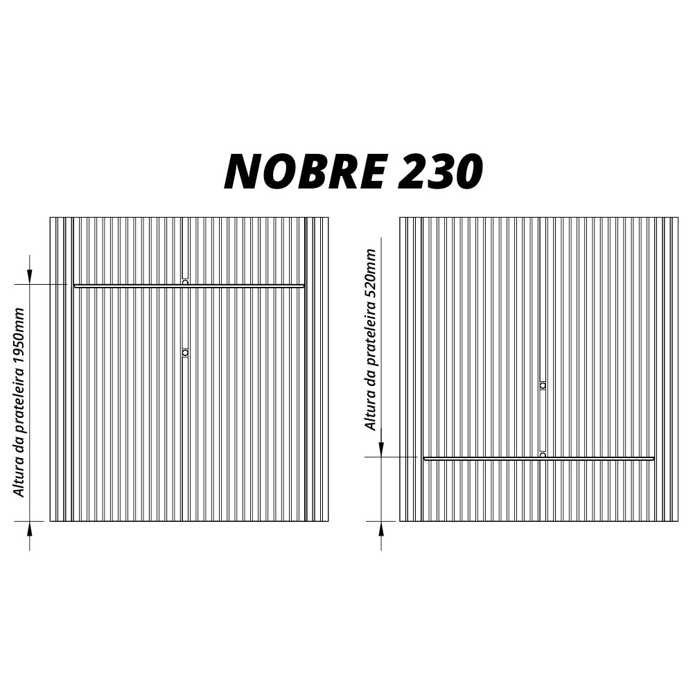 Painel até 85" Nobre Ripado 230 Naturale - GELIUS - Imagem 4