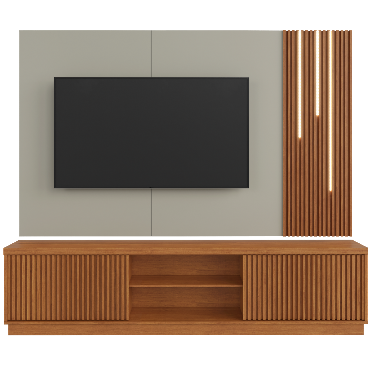 Home Theater até 75″ Valência/Arezzo New LED Naturale/Off White – MAVAULAR - Imagem 5