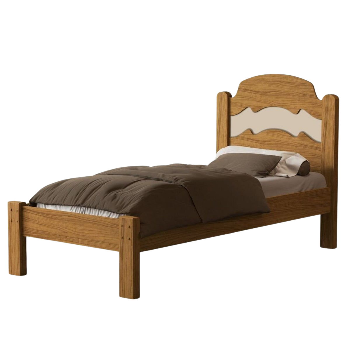 Cama Solteiro Íris Nature/Off White/Nature – MADEC/VJ MÓVEIS - Imagem 8