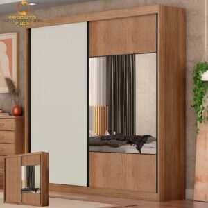 Guarda-Roupa 2 Portas Versatto 2,082 m Cumaru/Fendi/Cumaru - NOVO HORIZONTE