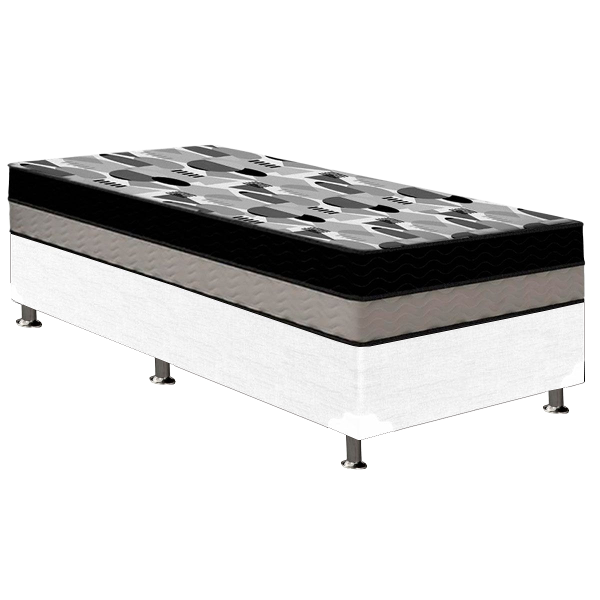 Colchão Solteiro ISO Dupla Face + Base Box Simples Corino Branco – ORTOBOM + BIOSTAR - Imagem 2