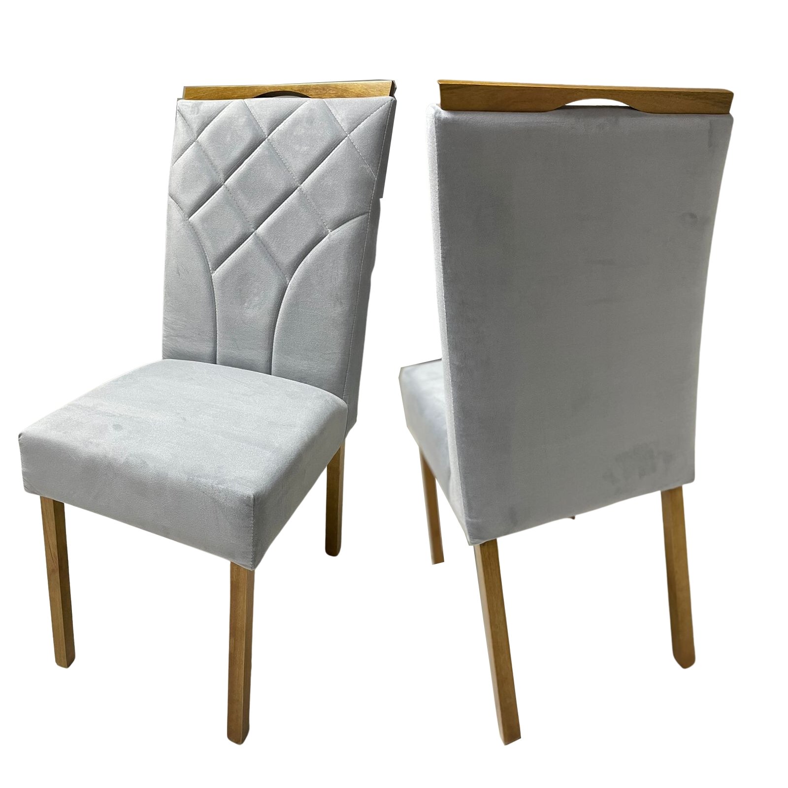 Kit 2 Cadeiras Stella Mel Naturale Prata – CLEFATOS DECOR - Imagem 5