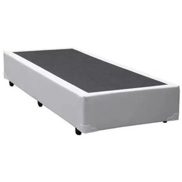 Base Box Solteiro Simples Corino Branco – BIOSTAR