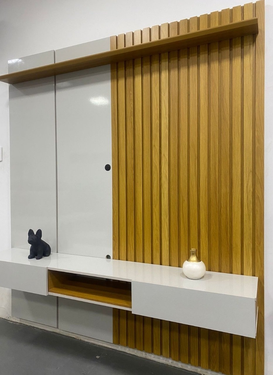 Painel até 65″ Bless 1.6 Off White/Freijó - LUKALIAM - Imagem 5