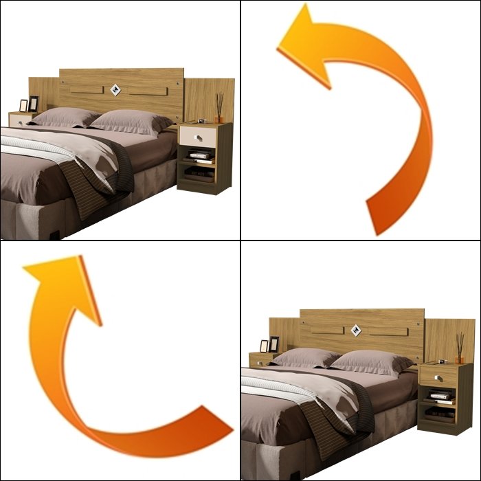 Cabeceira Casal/Queen Lara Freijó/Off White/Freijó – MADEC/VJ MÓVEIS - Imagem 5