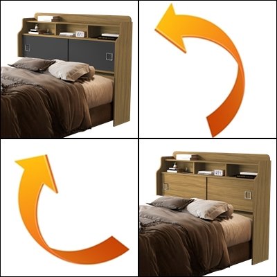 Cabeceira Casal Jéssica Freijó/Grafite/Freijó - MADEC/VJ MÓVEIS - Imagem 5