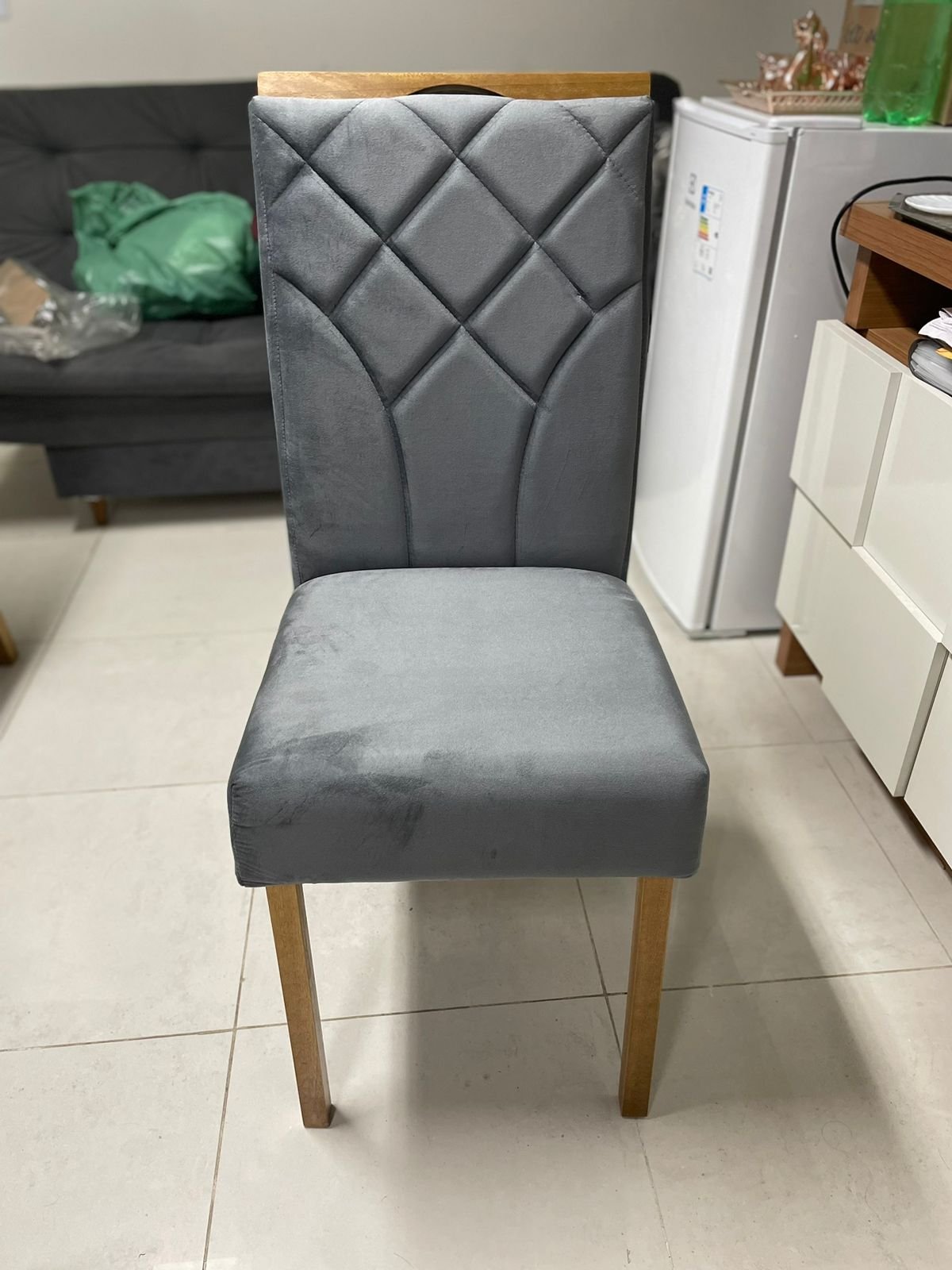 Kit 2 Cadeiras Stella Mel Naturale Grafite – CLEFATOS DECOR - Imagem 4