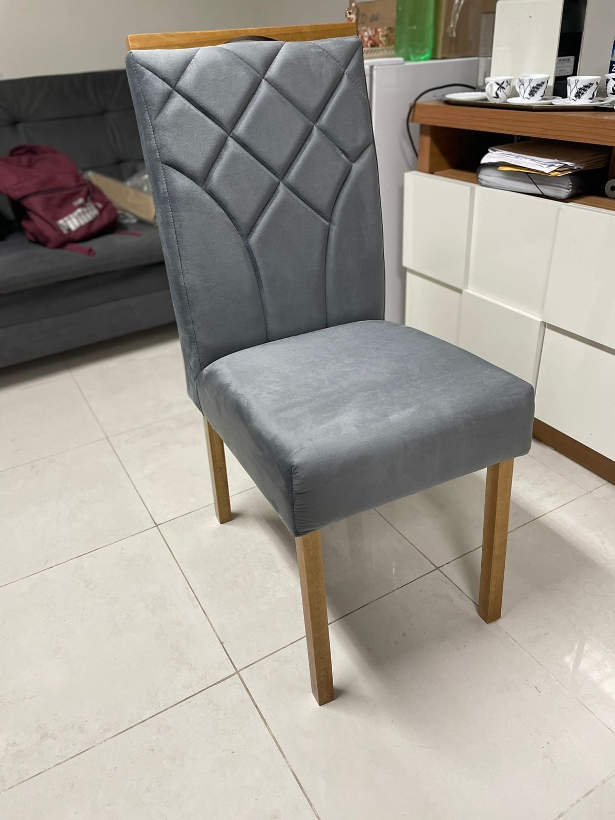 Kit 2 Cadeiras Stella Mel Naturale Grafite – CLEFATOS DECOR - Imagem 5